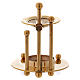 Two-level incense burner in gold plated polish brass s3