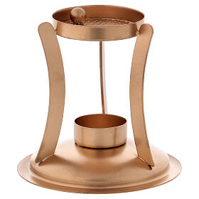 Matt golden brass incense burner