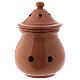 Brown terracotta incense burner Deruta s1
