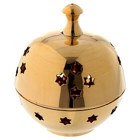Burning incense with round cup star-shaped holes diameter 8 cm