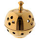 Incense burner with round cup and star shaped holes diameter 3 in s3