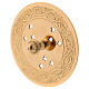Flat incense burner in engraved gold plated brass diameter 4 in s4