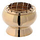 Incense burner with net in gold plated brass diameter 2 3/4 in s1