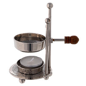 Height-adjustable incense burner 5 in three columns wood handle