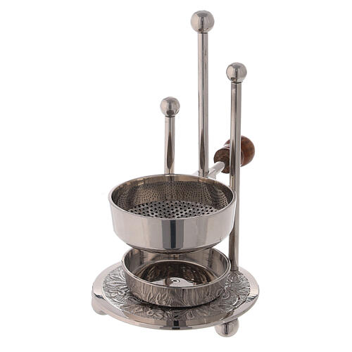 Height-adjustable incense burner 5 in three columns wood handle 2