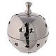 Spherical incense burner in nickel-plated brass with star-shaped holes 8 cm s1