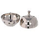 Spherical incense burner in nickel-plated brass with star-shaped holes 8 cm s2