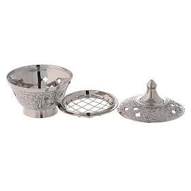 Decorated brass incense burner in Oriental style diameter 3 in