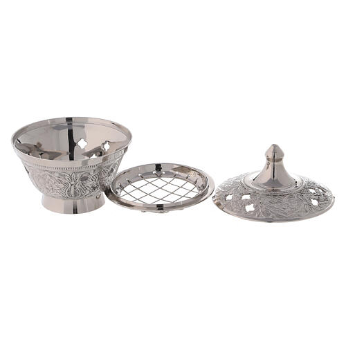Decorated brass incense burner in Oriental style diameter 3 in 2