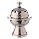 Spherical incense burner in nickel-plated hammered brass 5 in s1