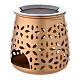 Brûle-encens ajouré aluminium doré 11 cm s3