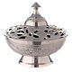 Oriental incense burner with perforated flowers, 12 cm s1