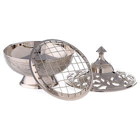 Brûle-encens oriental fleurs ajourées 12 cm s3