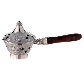 Pan for incense with wood handle