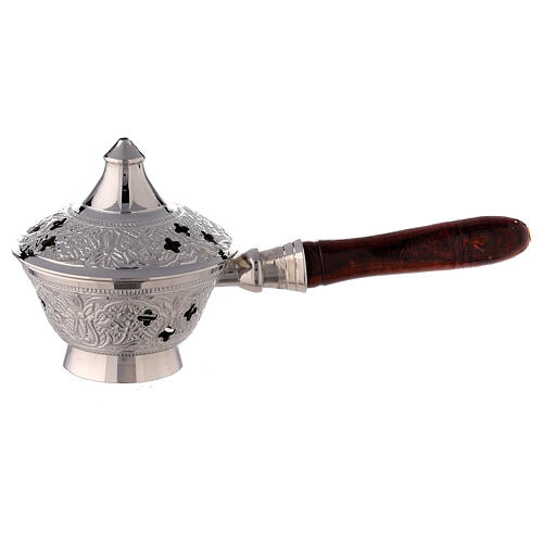 Pan for incense with wood handle 1