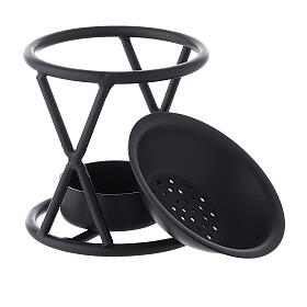 Pebetero hierro negro X h 7 cm s3