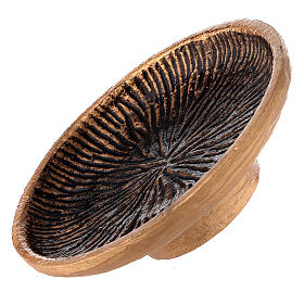 Bol pour encens 13 cm aluminium doré anthracite s3