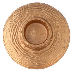 Bol pour encens 13 cm aluminium doré anthracite s4