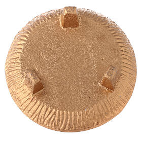 Copa para incienso 3 pies aluminio dorado bruñido s4