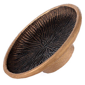 Bol pour encens or gris aluminium 16 cm s3