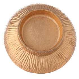 Copa para incienso 14 cm aluminio dorado azul s4