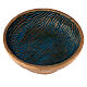 Incense bowl 5 1/2 in gold and light blue aluminium s2