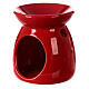 Pebetero esencias cerámica rojo 10 cm s3