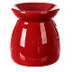 Pebetero esencias cerámica rojo 10 cm s4