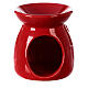 Brûle-encens céramique rouge 10 cm s1
