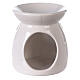 White ceramic essential oil burner 10 cm s1