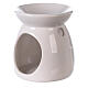 White ceramic essential oil burner 10 cm s3