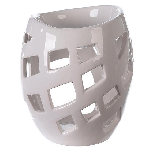 White ceramic essence burner 9x12 cm 4