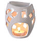 White ceramic essence burner 9x12 cm s2
