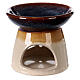 Ceramic essential oil burner 10x12 cm decorated s1