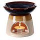Ceramic essential oil burner 10x12 cm decorated s2