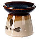 Ceramic essential oil burner 10x12 cm decorated s3