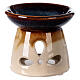 Ceramic essential oil burner 10x12 cm decorated s4