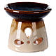 Ceramic essential oil burner 10x12 cm decorated s5