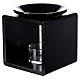 Essential oil candle burner black cube 12.5 cm s3