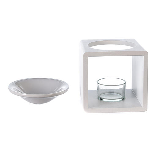Diffuseur parfum cube blanc 12,5 cm 4