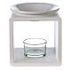 Essential oil burner white cube 12.5 cm s1