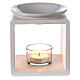 Essential oil burner white cube 12.5 cm s2