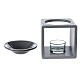 Brucia essenze ceramica cubo grigio 12,5 cm s5