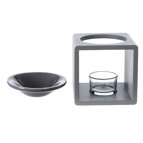Difusor óleo essencial cubo cinzento 12 cm 5
