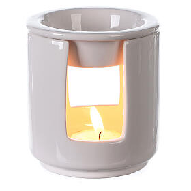 Candle oil diffuser, white 10x9 cm