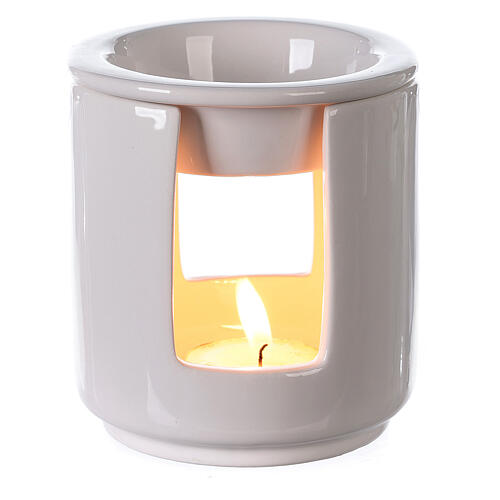Candle oil diffuser, white 10x9 cm 2