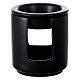 Candle oil diffuser black ceramic 10x9 cm s1
