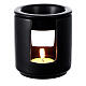 Candle oil diffuser black ceramic 10x9 cm s2