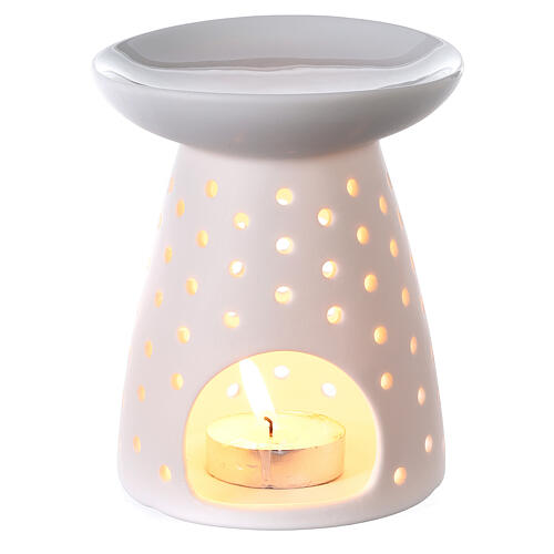 White porcelain diffuser with 10x12 cm holes 2