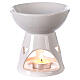 Ceramic essence diffuser white enamel 12x12 cm  s2